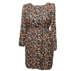 J. Crew Mercantile Dress Womens 0 Floral Long Sleeve Elastic Waist Tulip Hem